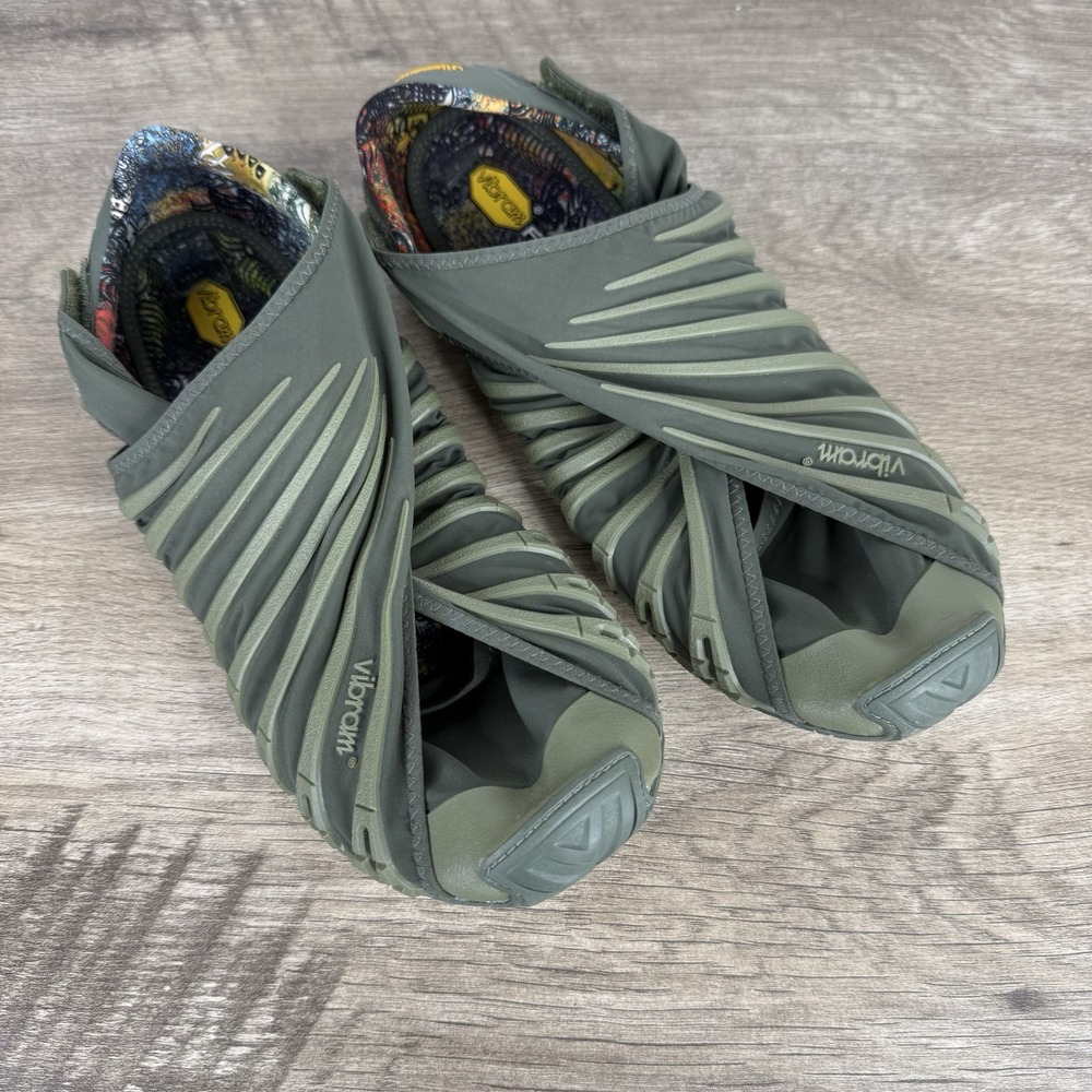 Furoshiki Wrapping Vibram Sole Size US 12.5-13 Men's Shoes Olive Green 18MAD04‎